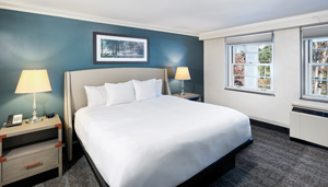 Deluxe guestroom interior at The Gideon Putnam